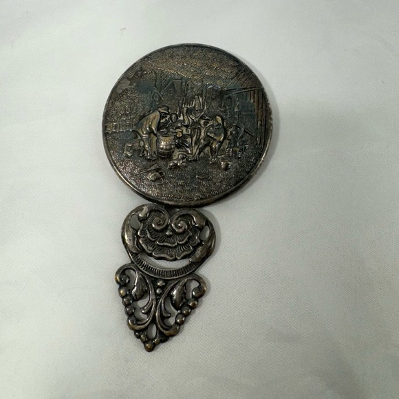 VTG Hans Jensen silver plate hand held mirror - Picture 2 of 7